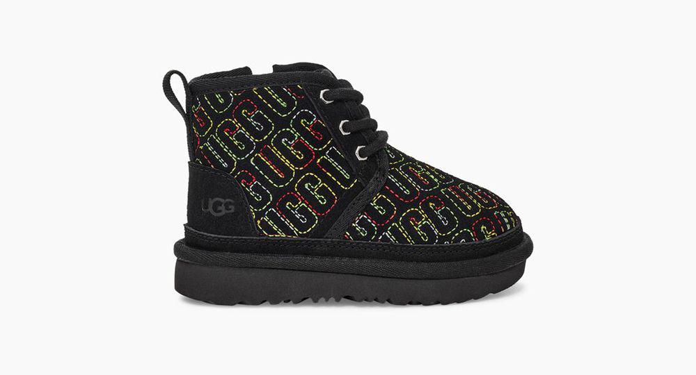 Ugg Boots Canada - Ugg Kids' Neumel Ii Graphic Stitch Black